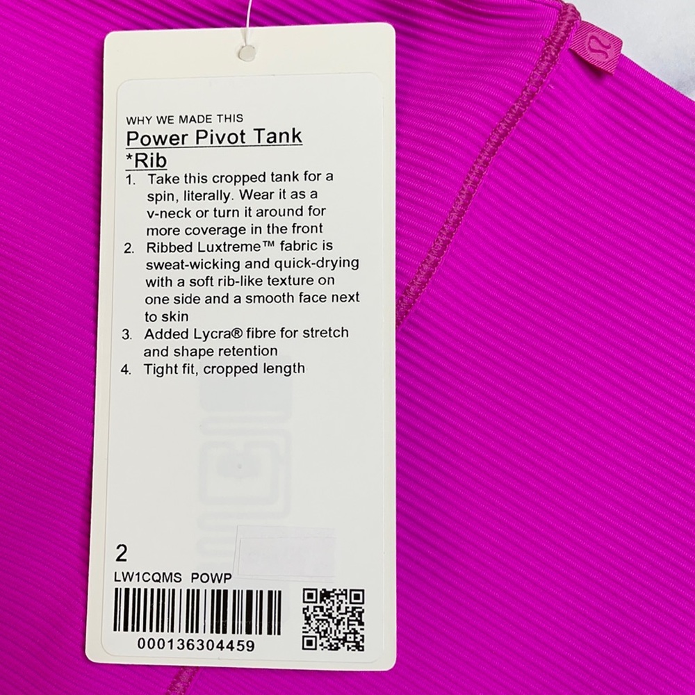 Lululemon Power Pivot Tank *Rib RARE COLOR - Picture 5 of 11
